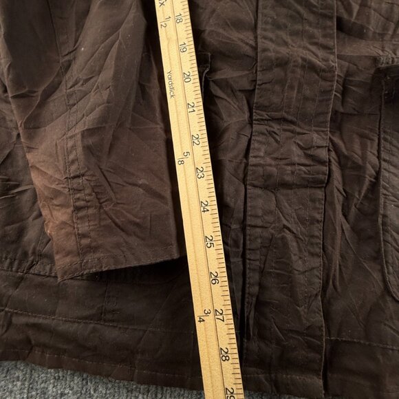 Barbour Flyweight Urban Jacket Tartan Lined Waxed Brown Women Full Zip Size 16 - Picture 10 of 16